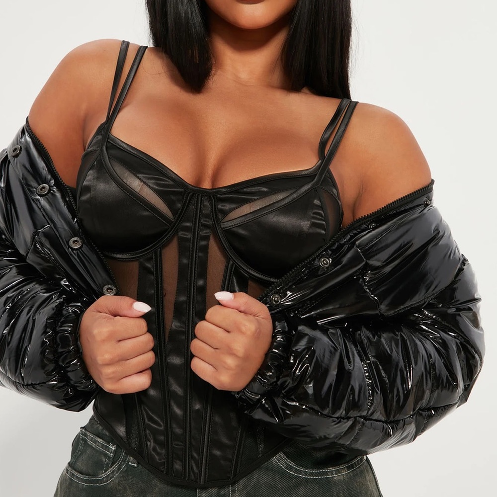 Saturday Sinner Corset Top - Black